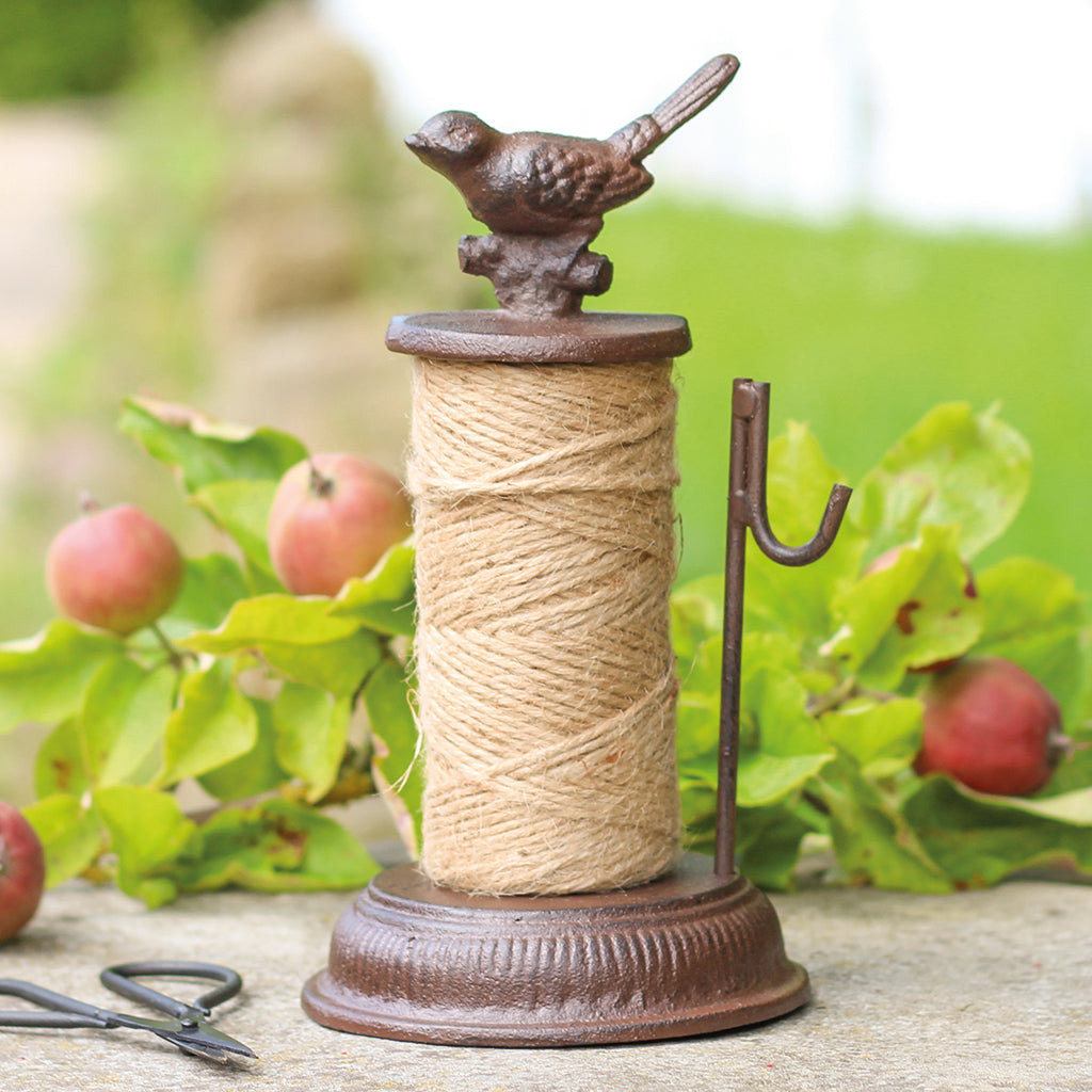 Love Birds Hanging Bird Bath and Gardener's String Dispenser