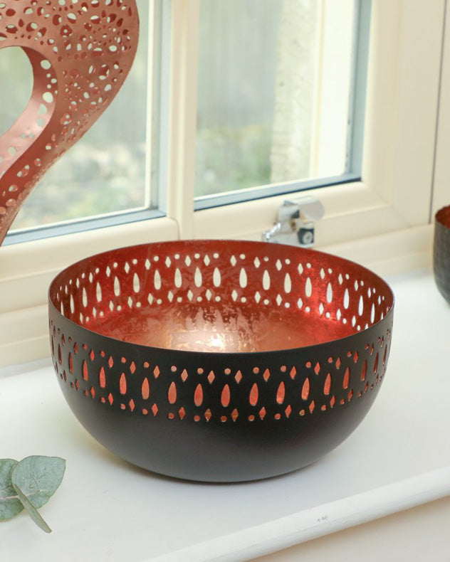 Bowls - Black & Copper Decorative Bowl