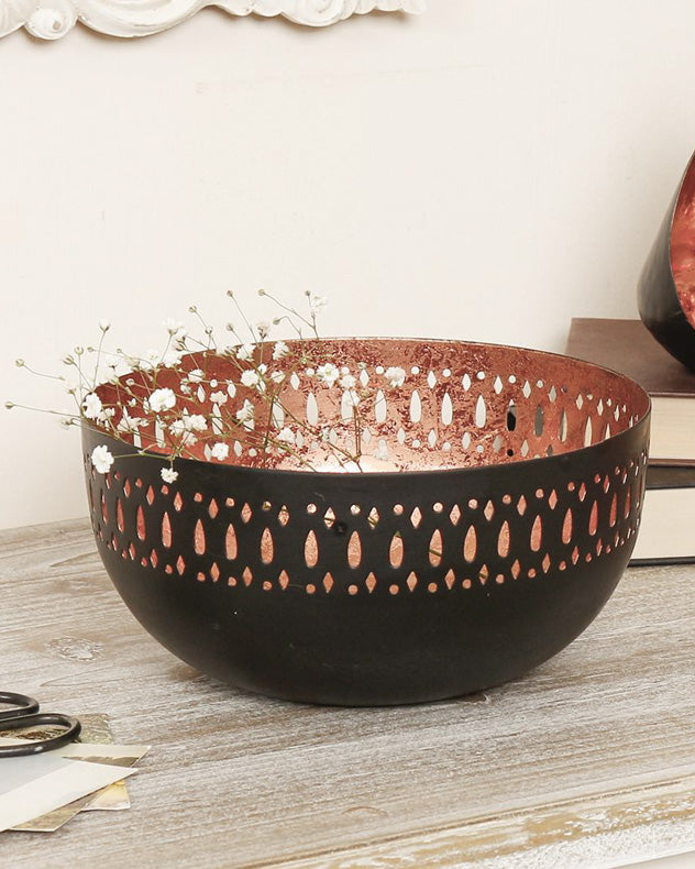 Black and Copper Decorative Bowl