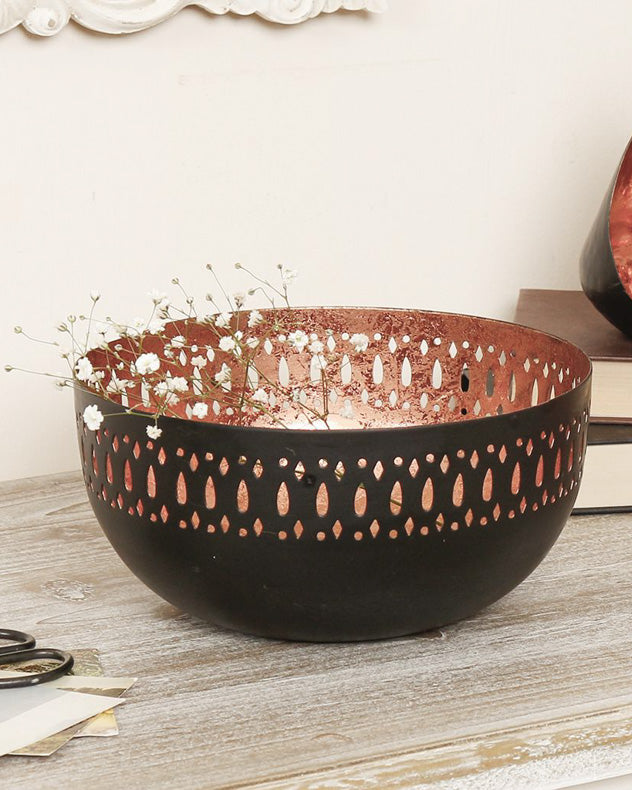 Bowls - Black &amp; Copper Decorative Bowl