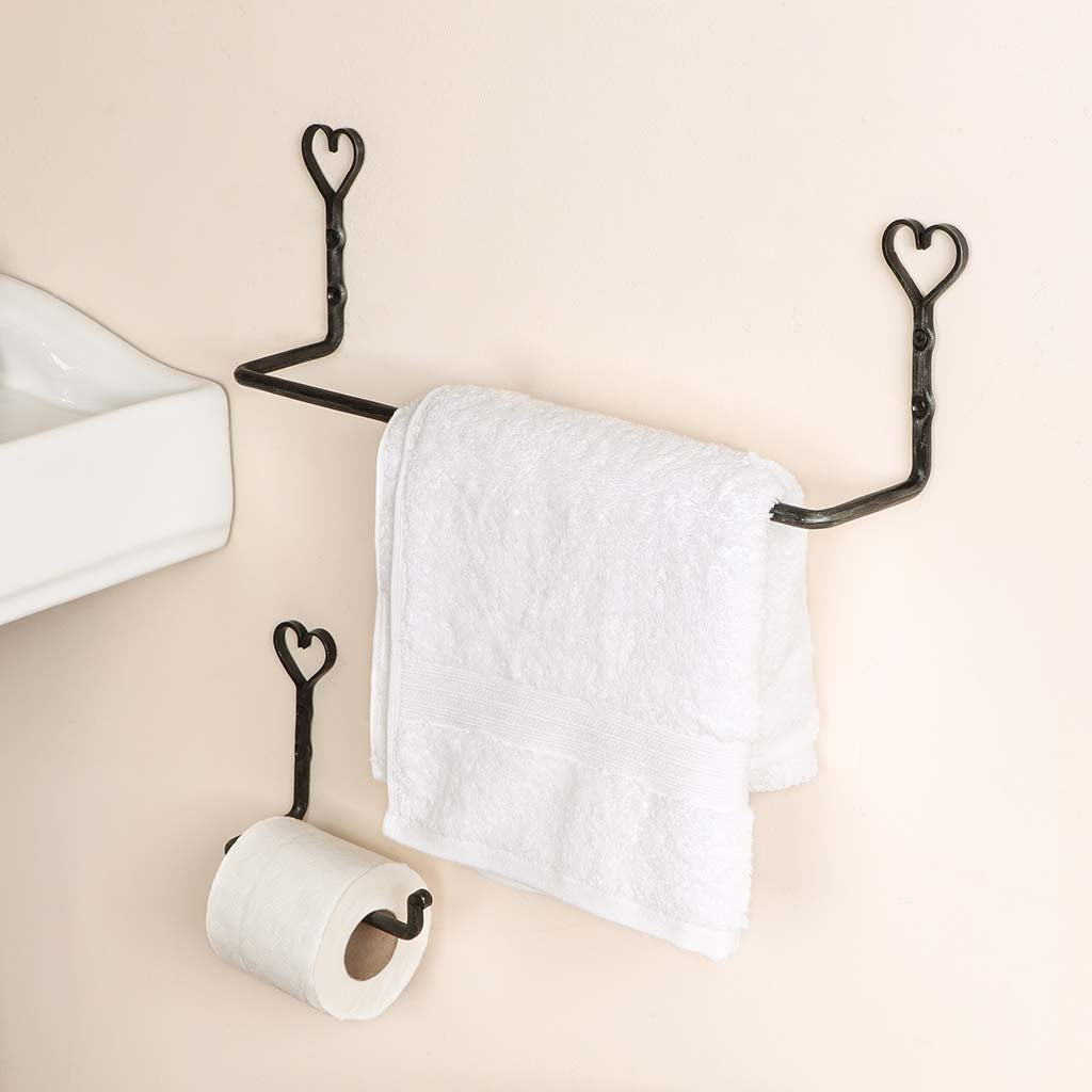 Wall Mounted Antique Heart Bathroom Set
