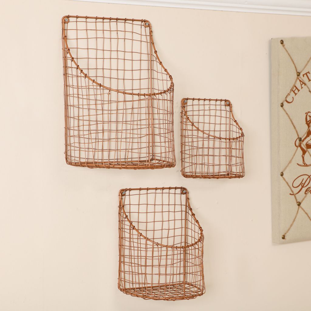 copper storage baskets