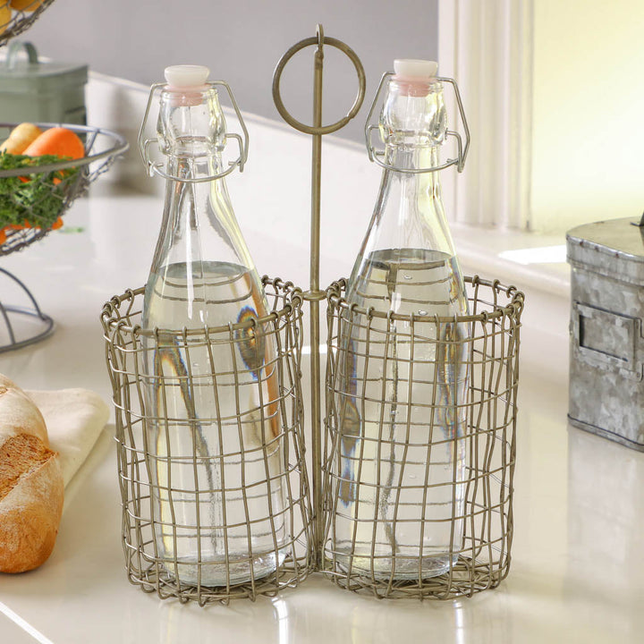 Silver Woven Cutlery Caddy