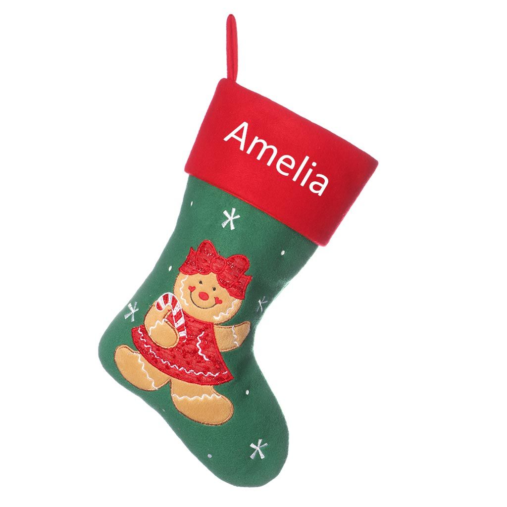 Gretchen The Gingerbread Lady Children's Christmas Stocking