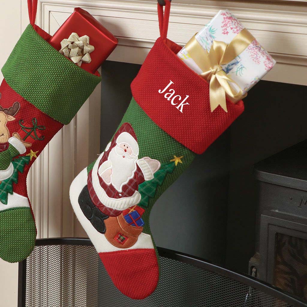 Santa Claus Presents and Tree Children's Christmas Stocking