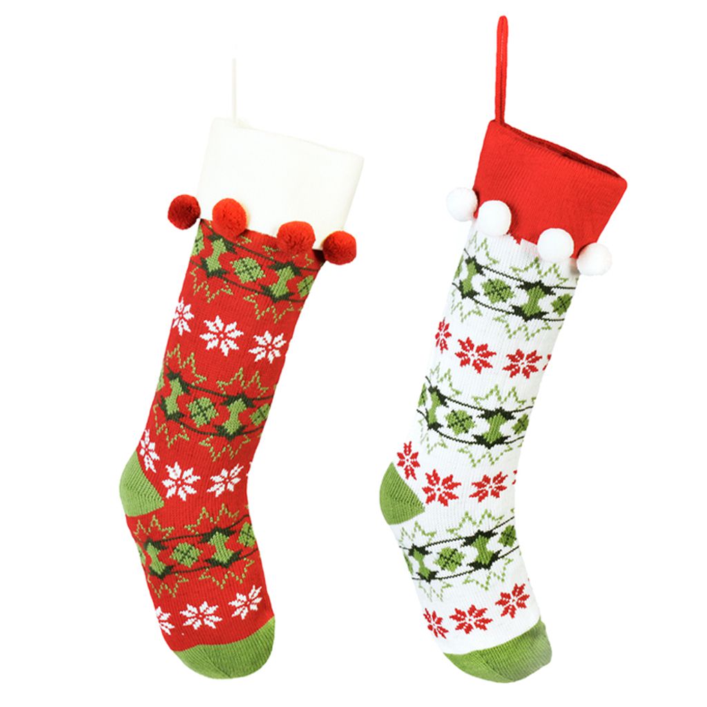 His and Hers Fair Isle Christmas Stockings