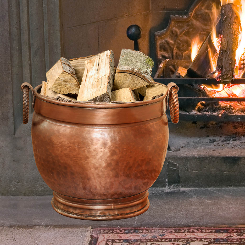 vintage style fireplace bucket