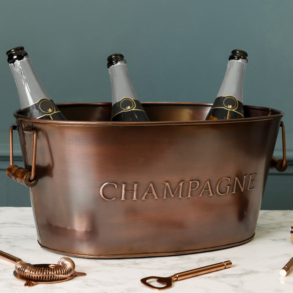 Copper Champagne Celebration Cooler Bucket