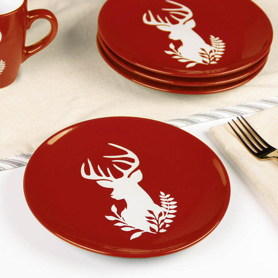 red christmas side plates