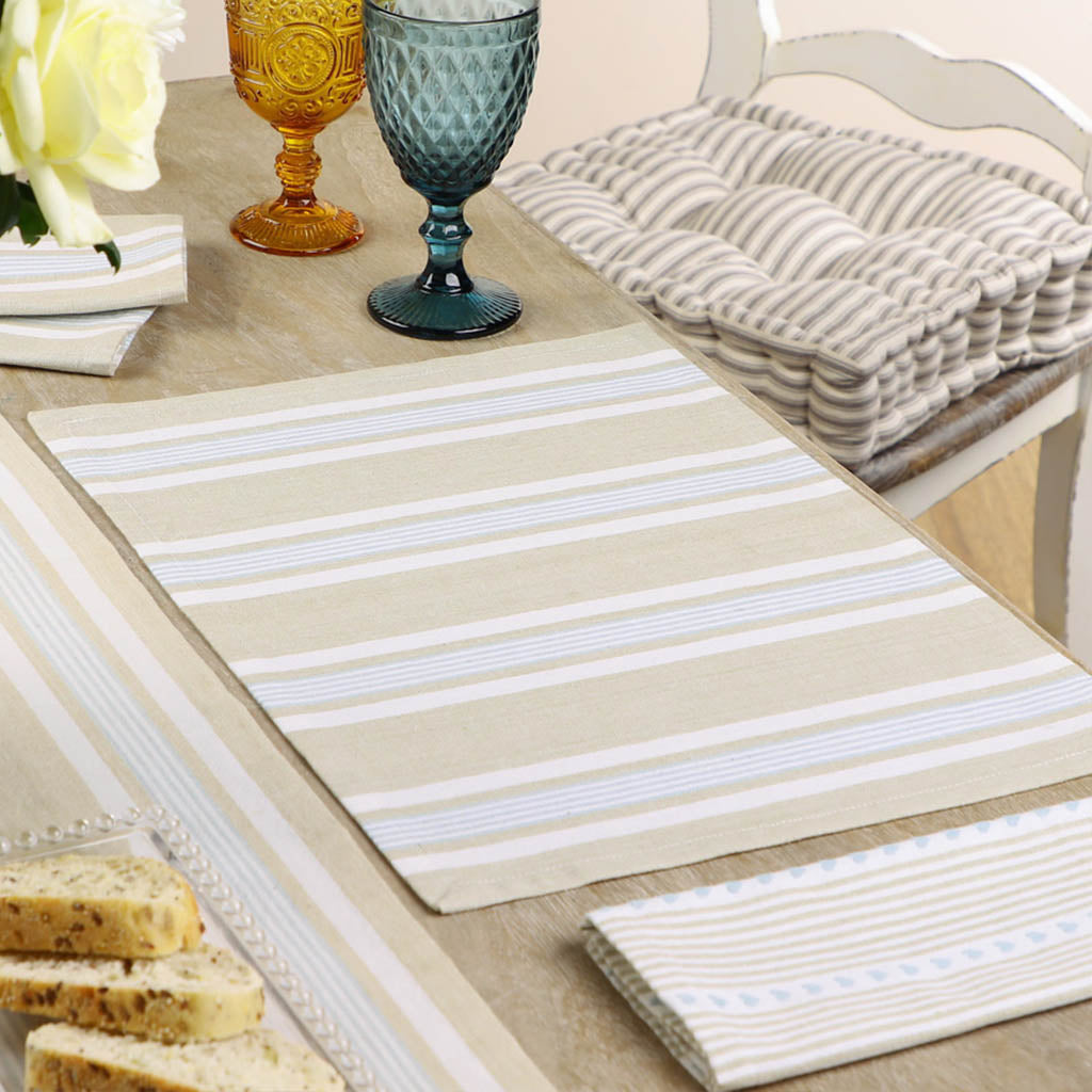 Blue Striped Fabric Placemat