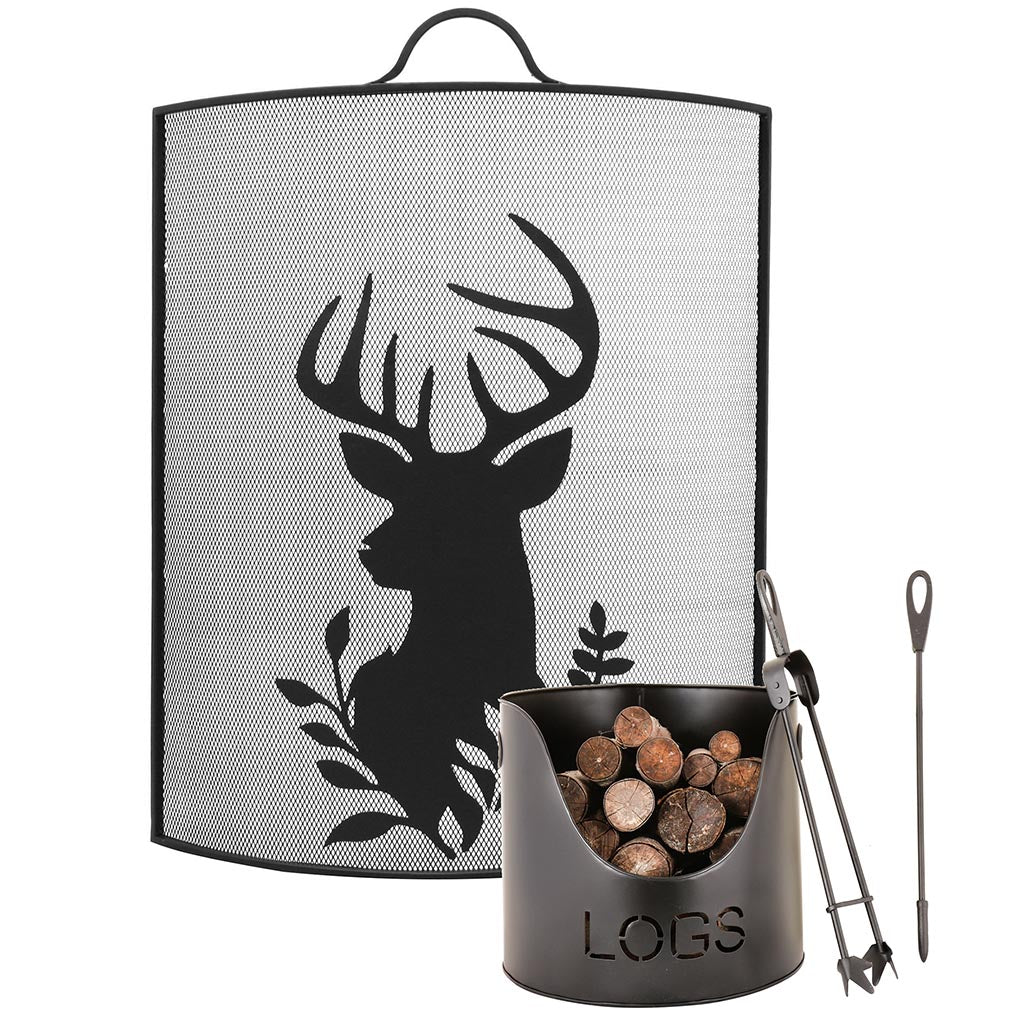 log bucket and fire guard