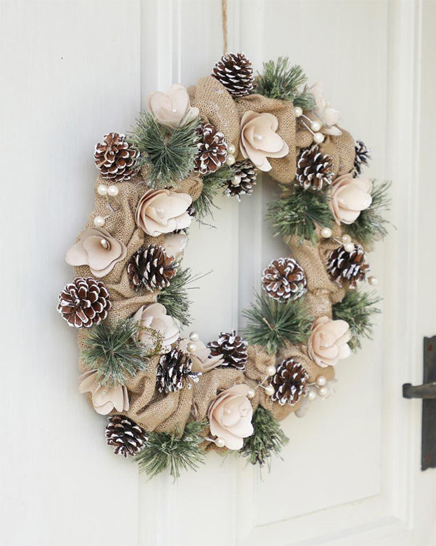 Indoor Country Style Natural Jute Wreath 40cm