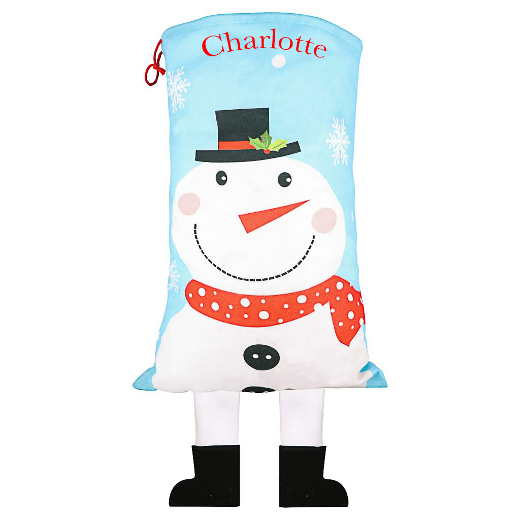 Personalised Snowman Christmas Sack