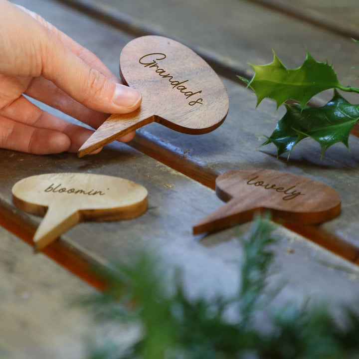Personalised Wooden Plant Marker Gift