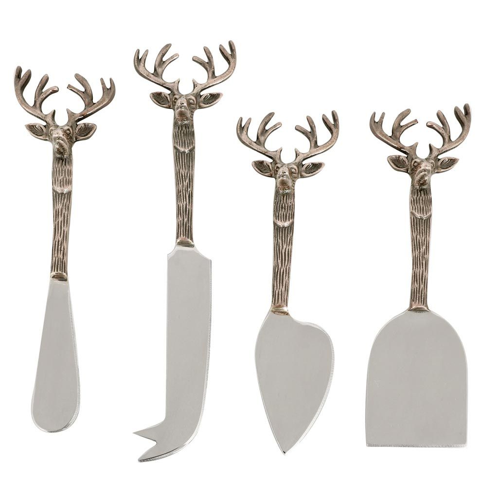 Stag Head Cheese Knife Set