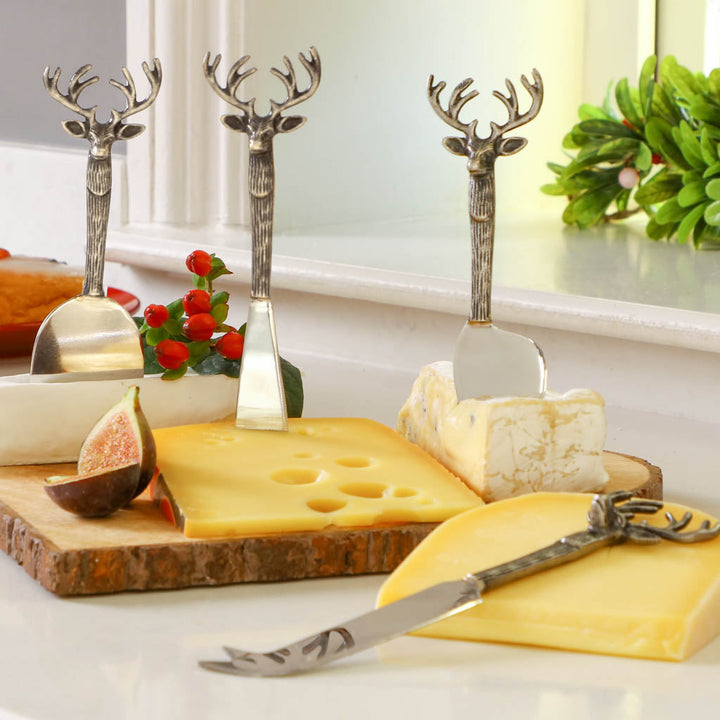 Stag Head Cheese Knife Set