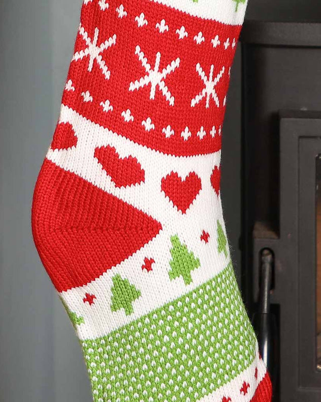 knitted christmas stocking