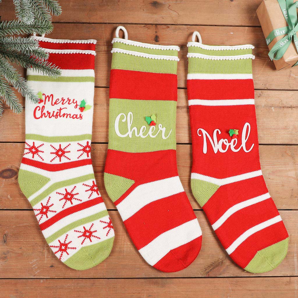 Striped Festive Stockings