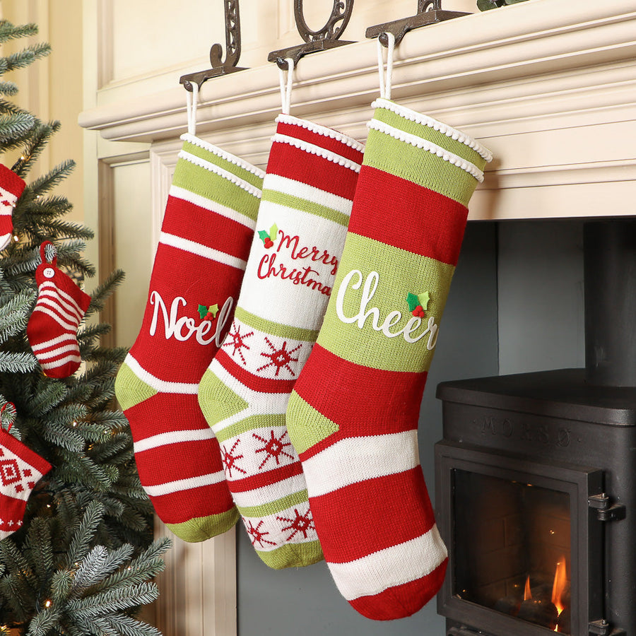 Striped Candy Cane Christmas Stockings