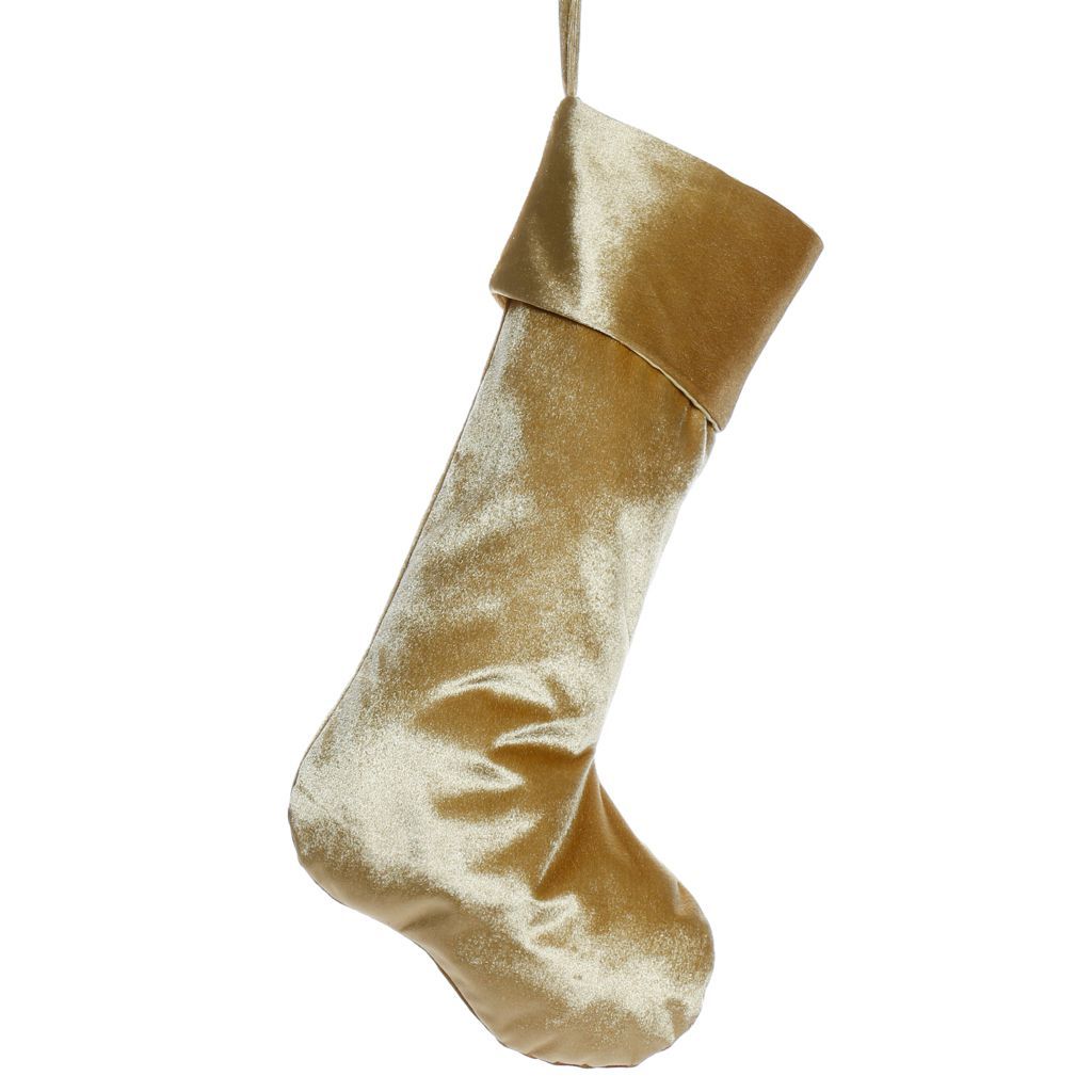 Luxury Gold Velvet Festive Stocking