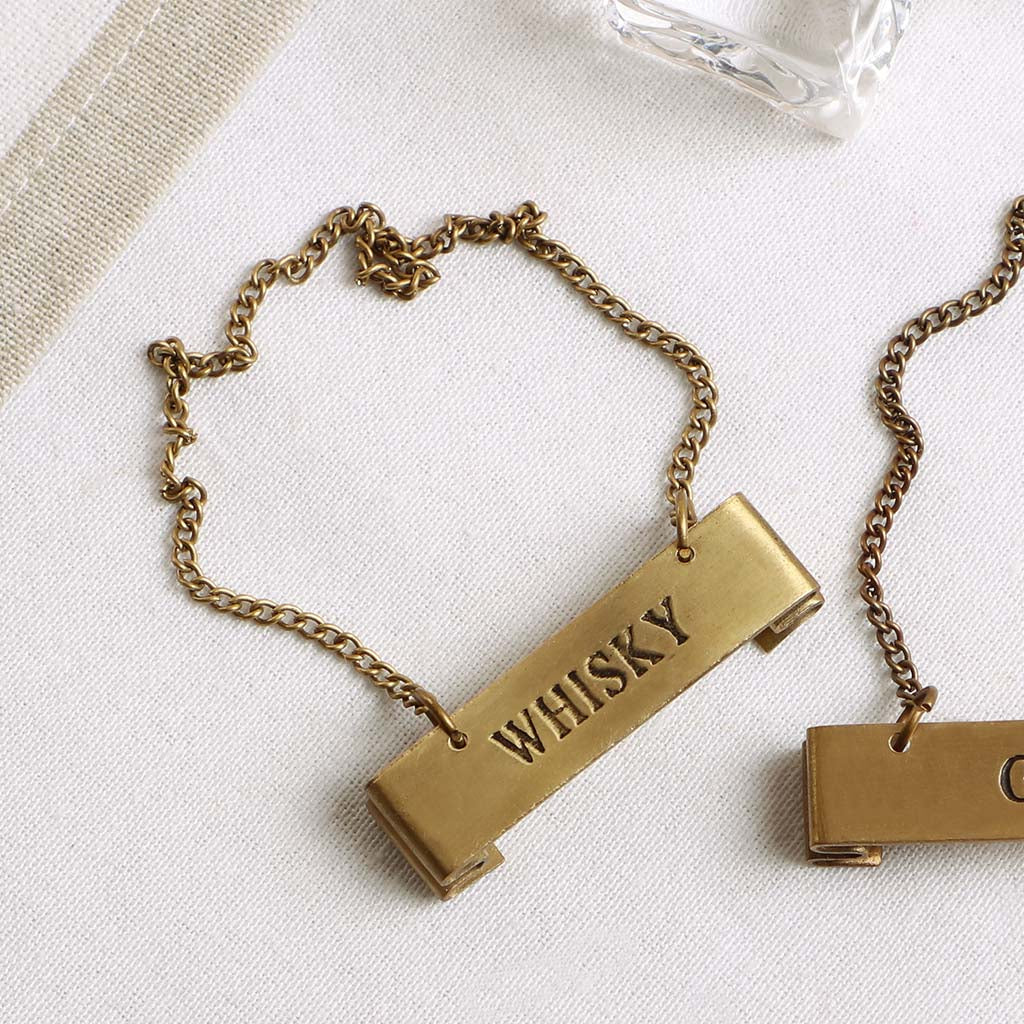 Gold Whiskey Decanter Tag