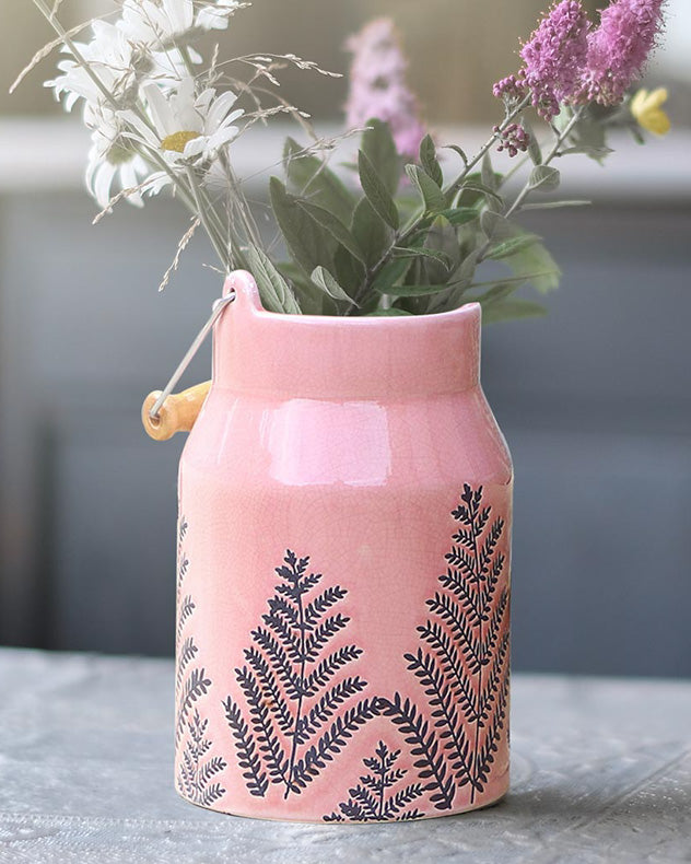 ceramic flower pot pink