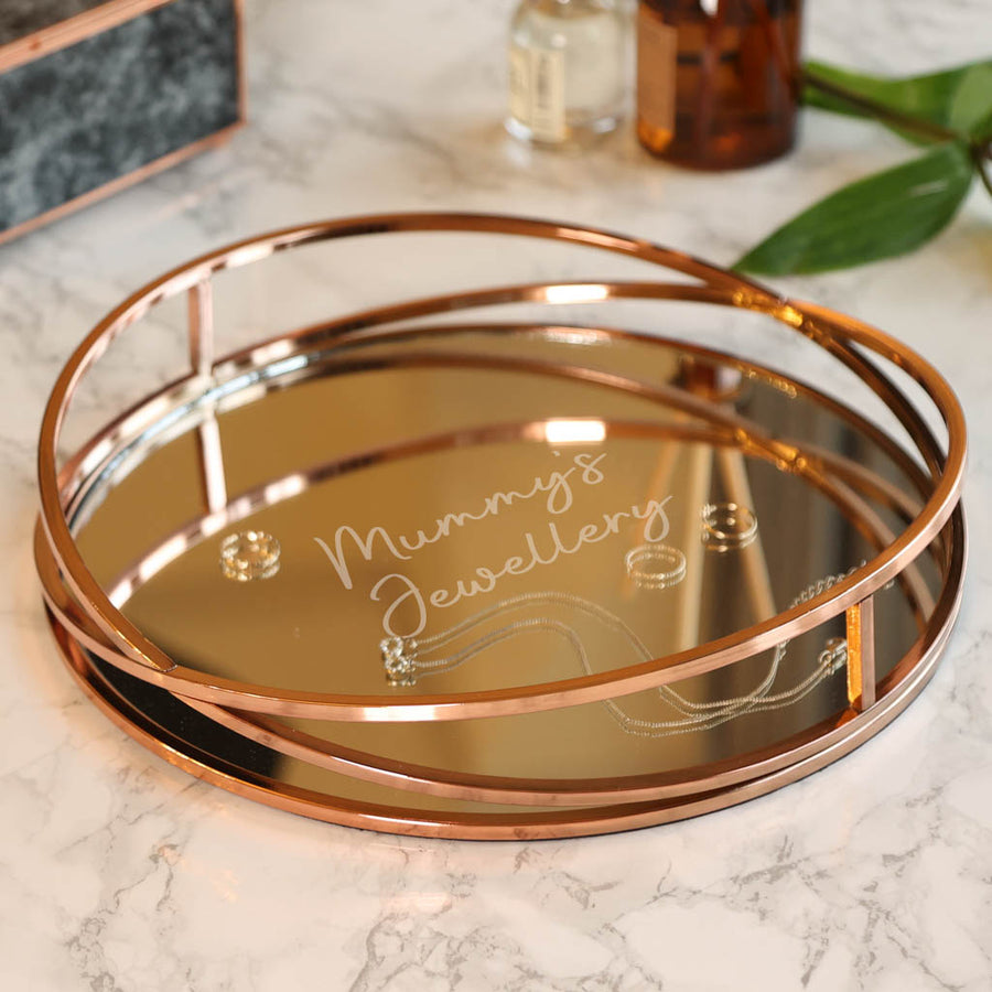 gold decorative tray
