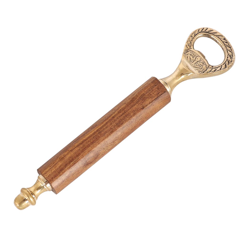 Brass and Wood Bottle Opener Gift