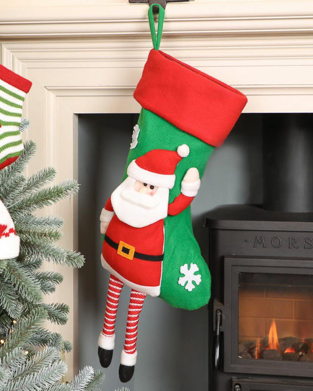 Santa Hanging Legs Christmas Stocking