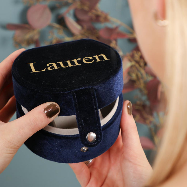 blue velvet jewellery box