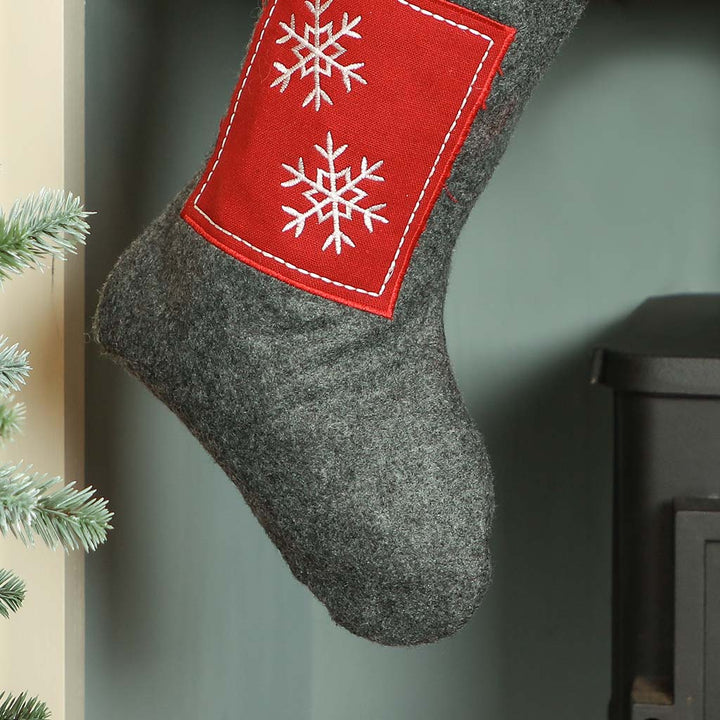 Nordic Style Snowflake Christmas Stocking