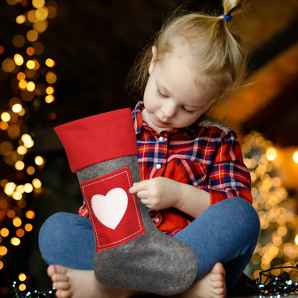 Love Heart Christmas Stocking