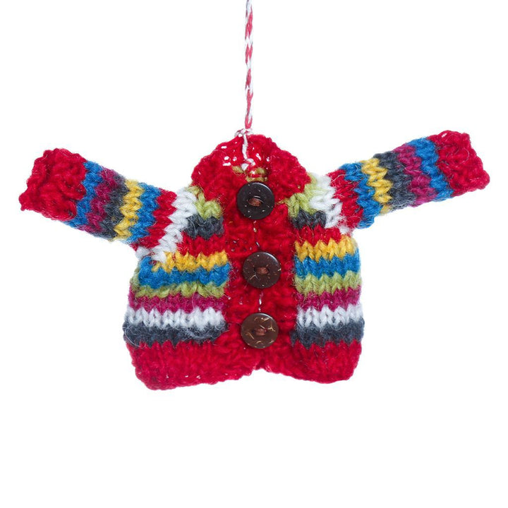 Fair Trade Knitted Cardigan Christmas Decoration