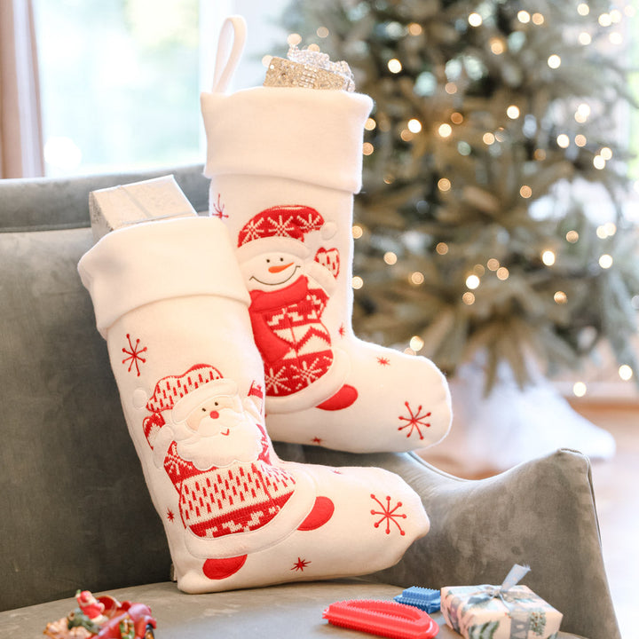 CHILDRENS EMBROIDERED CHRISTMAS STOCKINGS