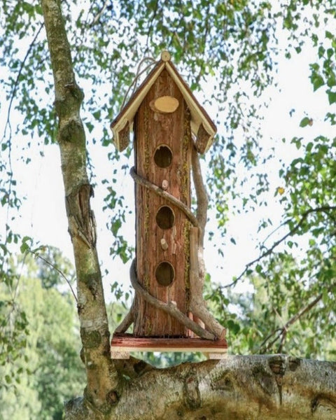 Natural wood deals shelves with bark