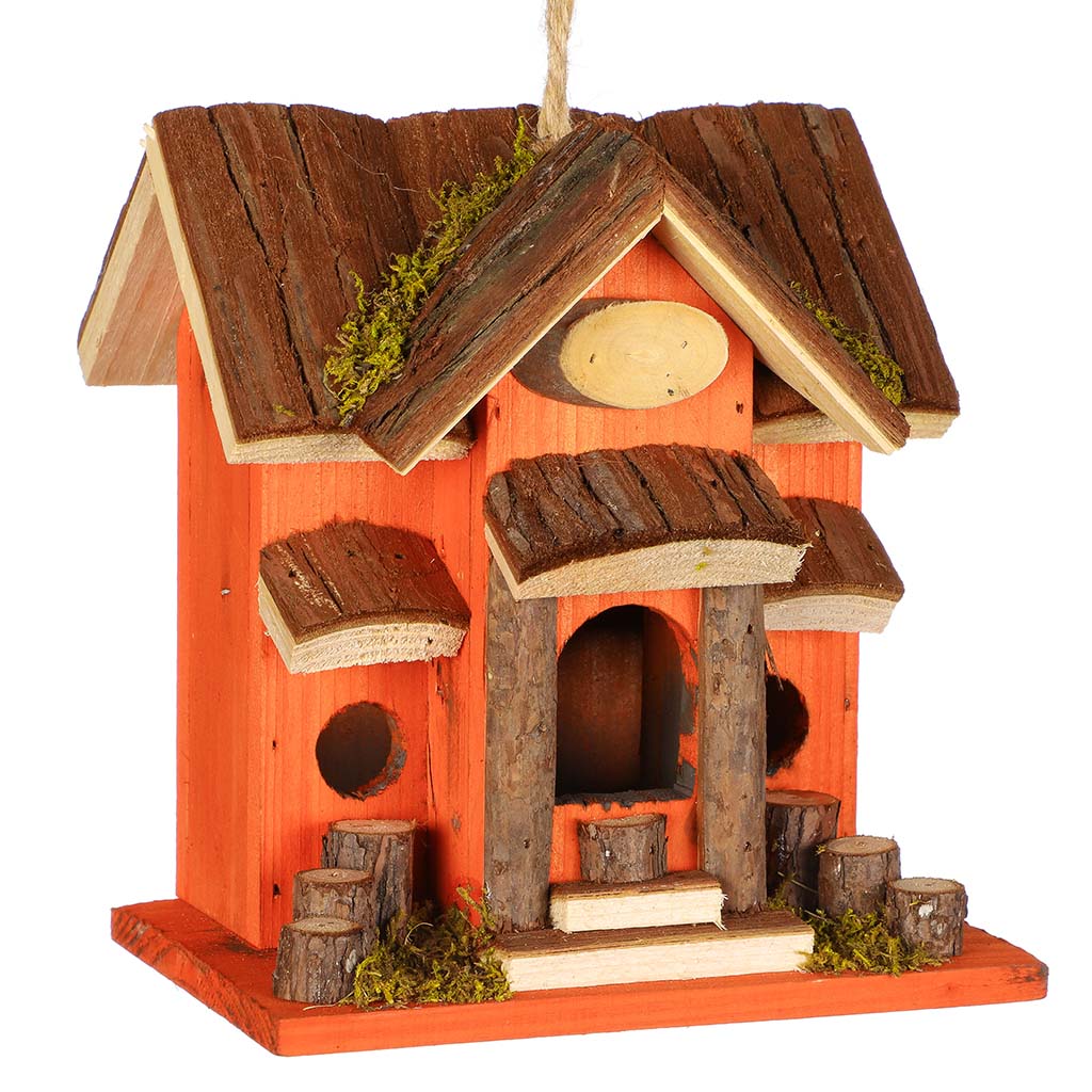 Personalised Sunset Lodge Wooden Birdhouse