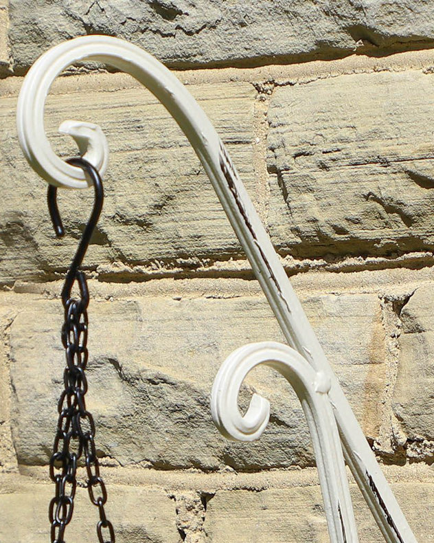 white hanging plant bracket Ivory White Hanging Basket Bracket | Brackets