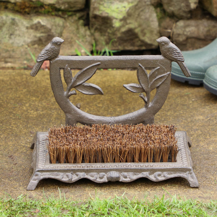 Garden Birds Boot Brush and Twine Dispenser