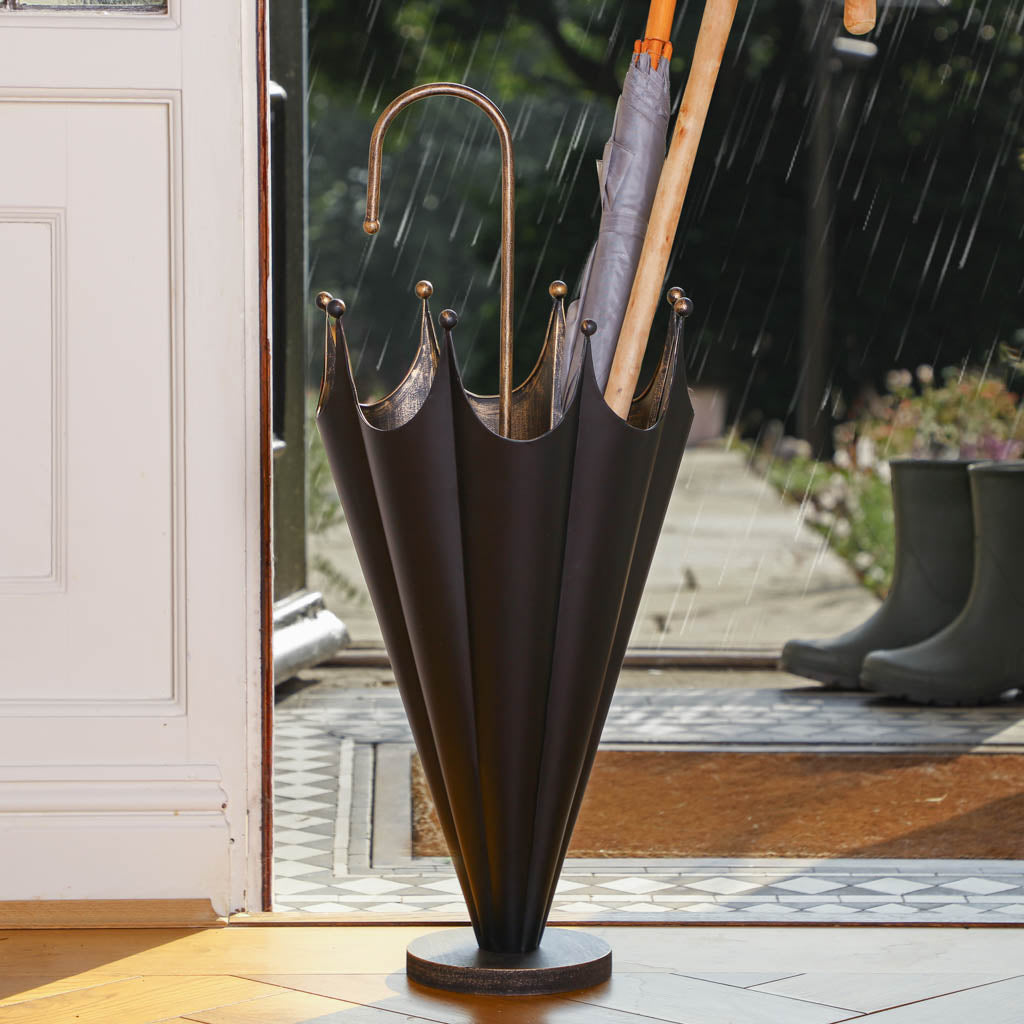 Black and Gold Umbrella Stand