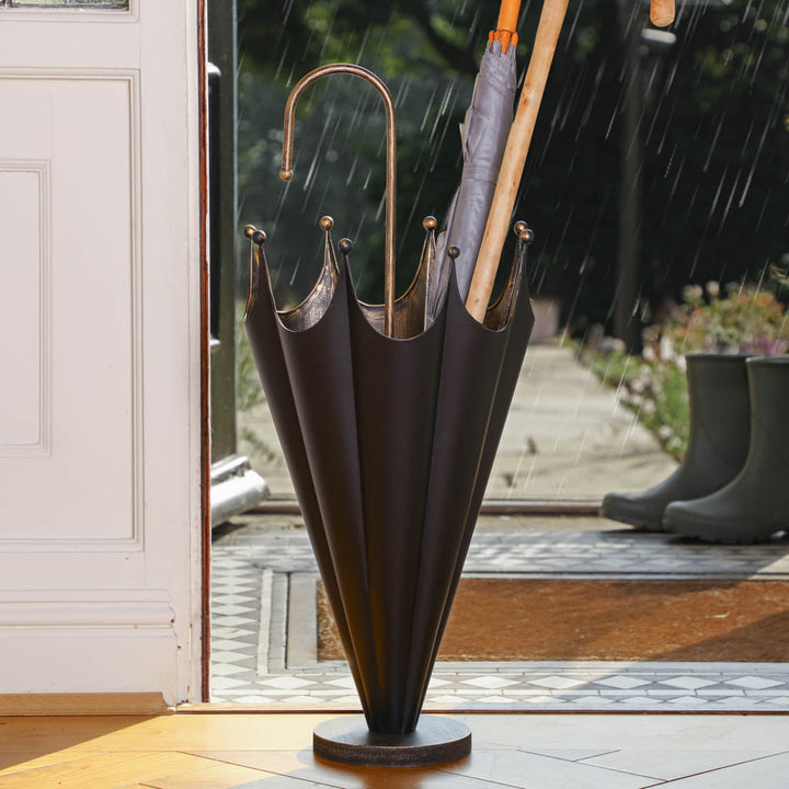 Black and Gold Umbrella Stand
