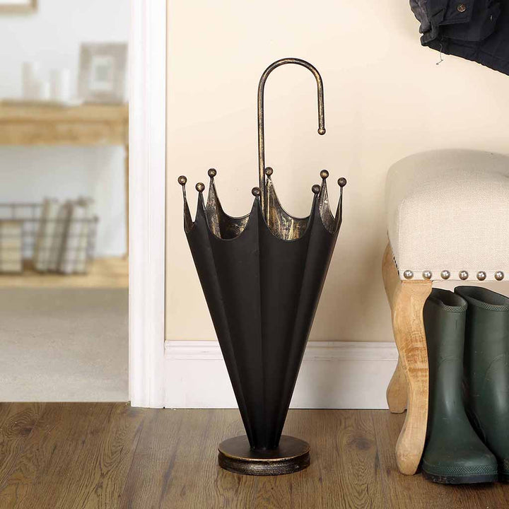 Black and Gold Umbrella Stand