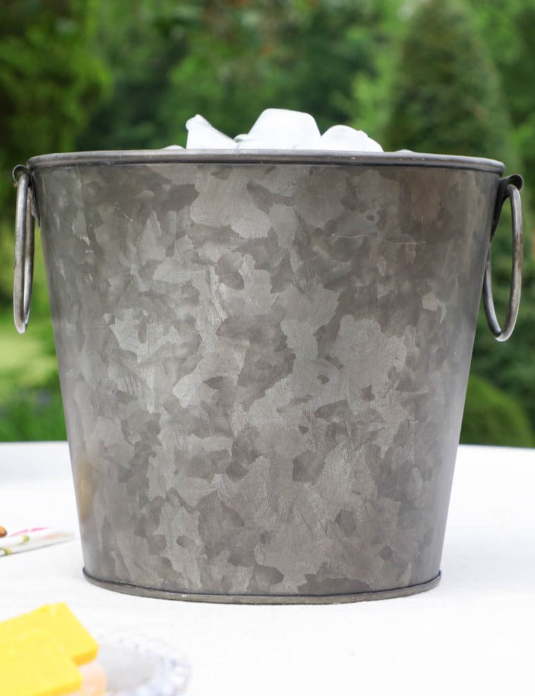 Country Living Aged Zinc Ice Bucket