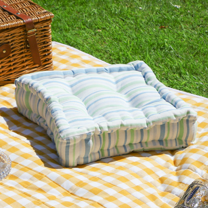 Pair of Pastel Stripe Garden Seat Cushions