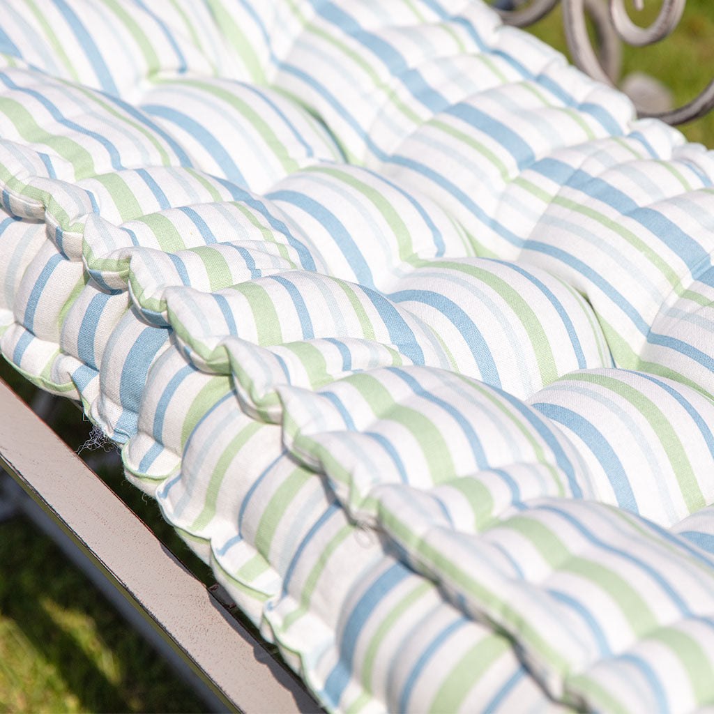 Garden Bench Cushion - Tenby Stripe Garden Bench Cushion