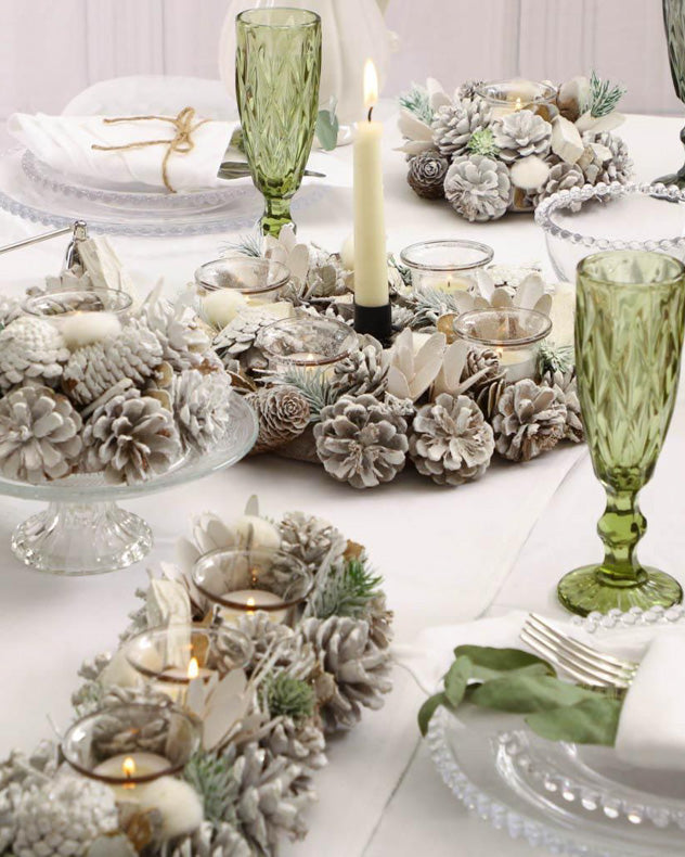 Pear Green Embossed Champagne Flute