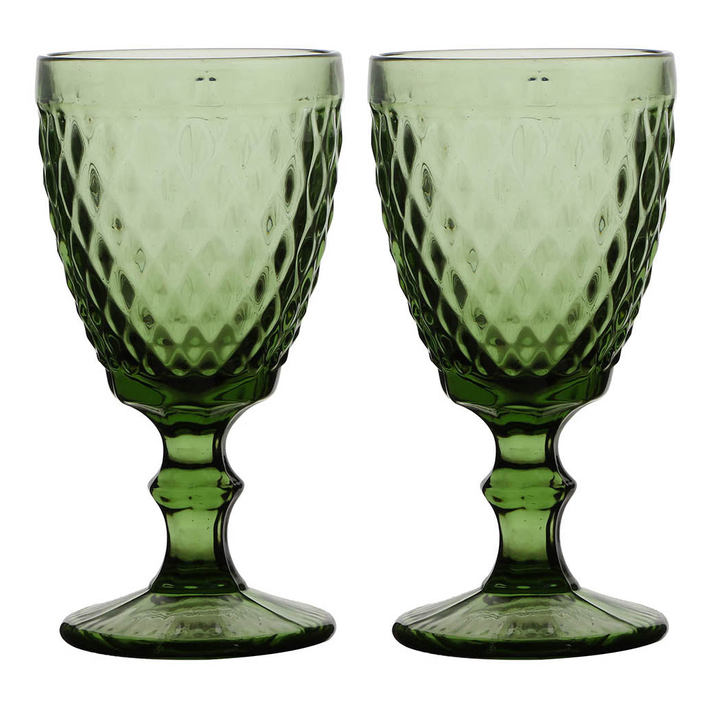 Natural Earthy Green Tinted Decorative Glassware