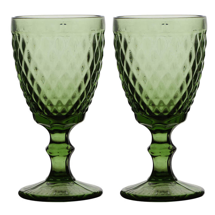 Natural Earthy Green Tinted Decorative Glassware