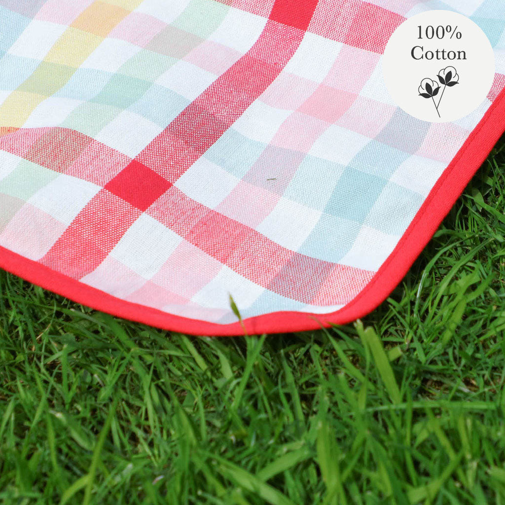 Personalised Family Size Pink Picnic Blanket