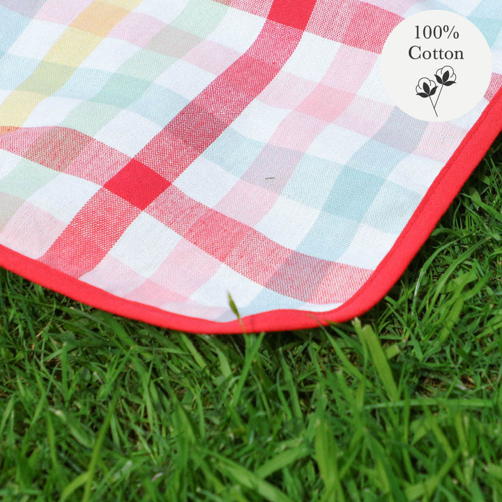Personalised Family Size Pink Picnic Blanket