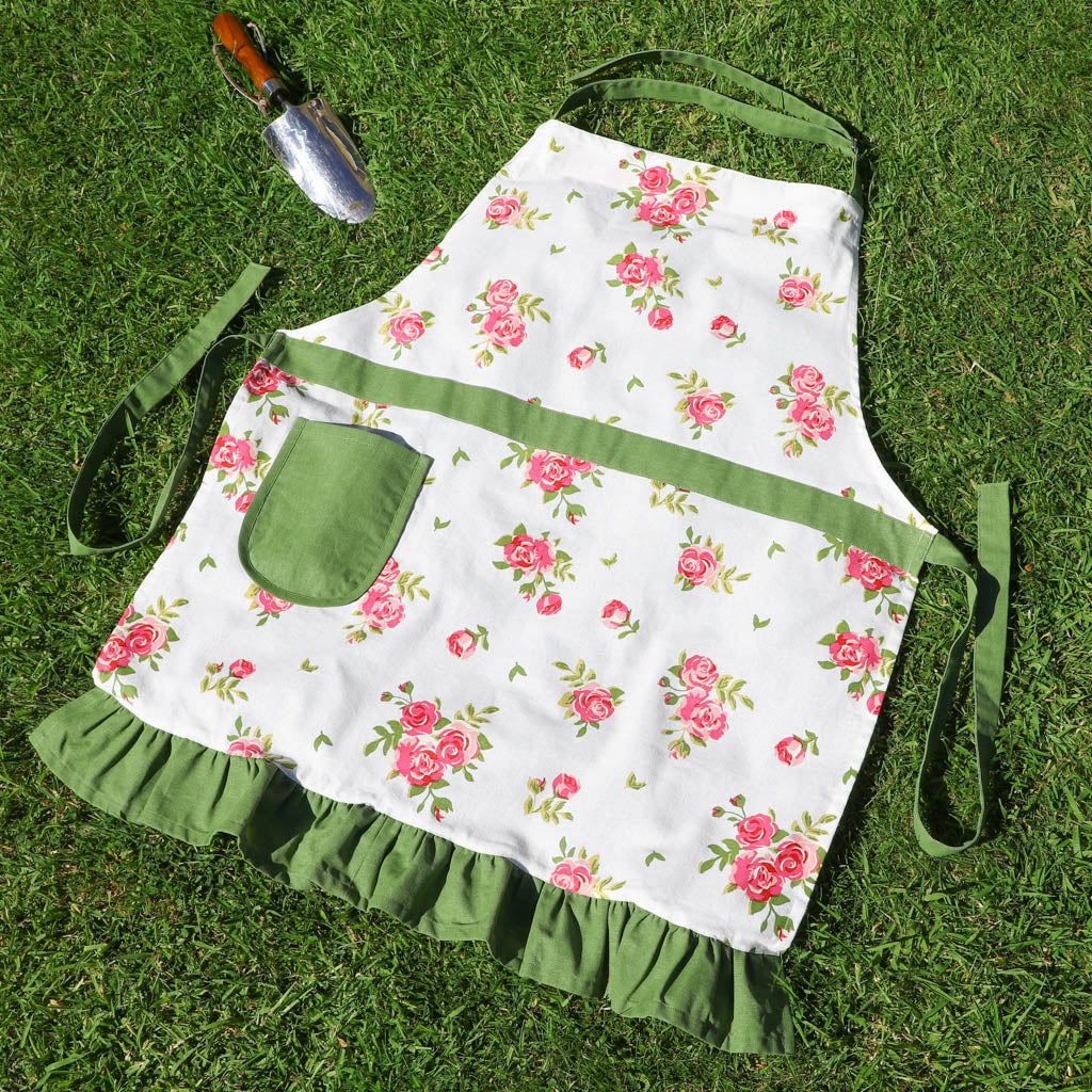 Helmsley Blush Floral Print Gardening Apron
